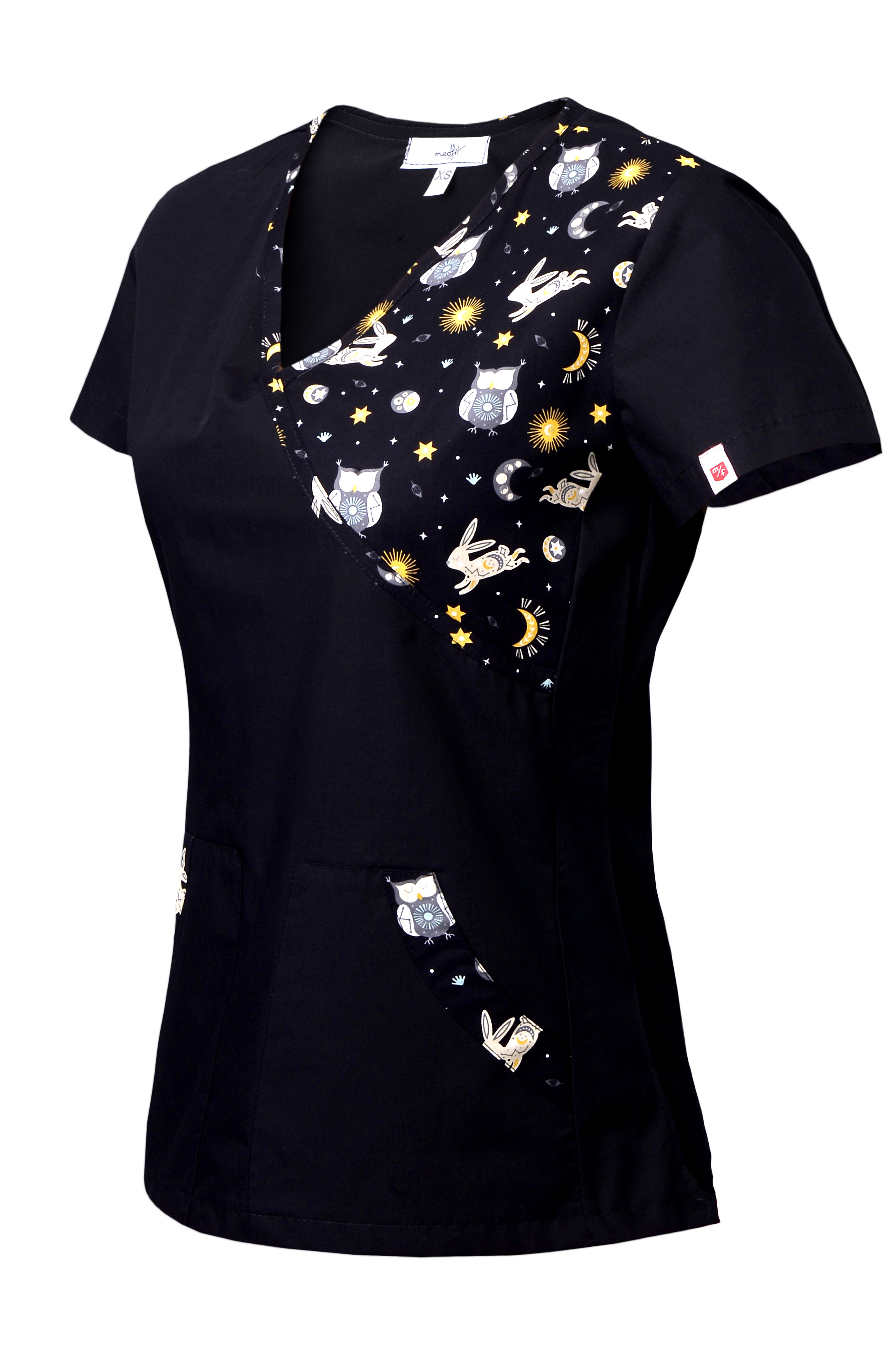 Bluza medicala dama R-line V imprimeu